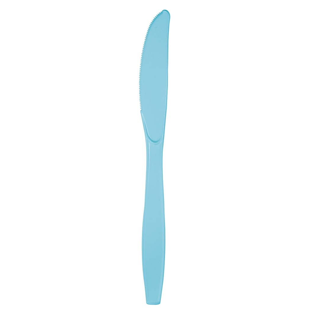 PLASTIC KNIVES PASTEL BLUE 24CT