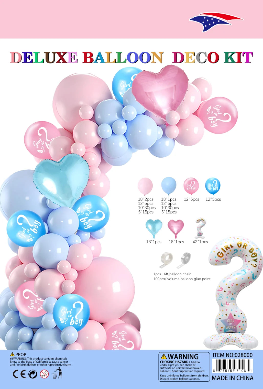 GENDER REVEAL GARLAND KIT