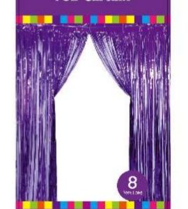 3'X8' FOIL CURTAIN PURPLE