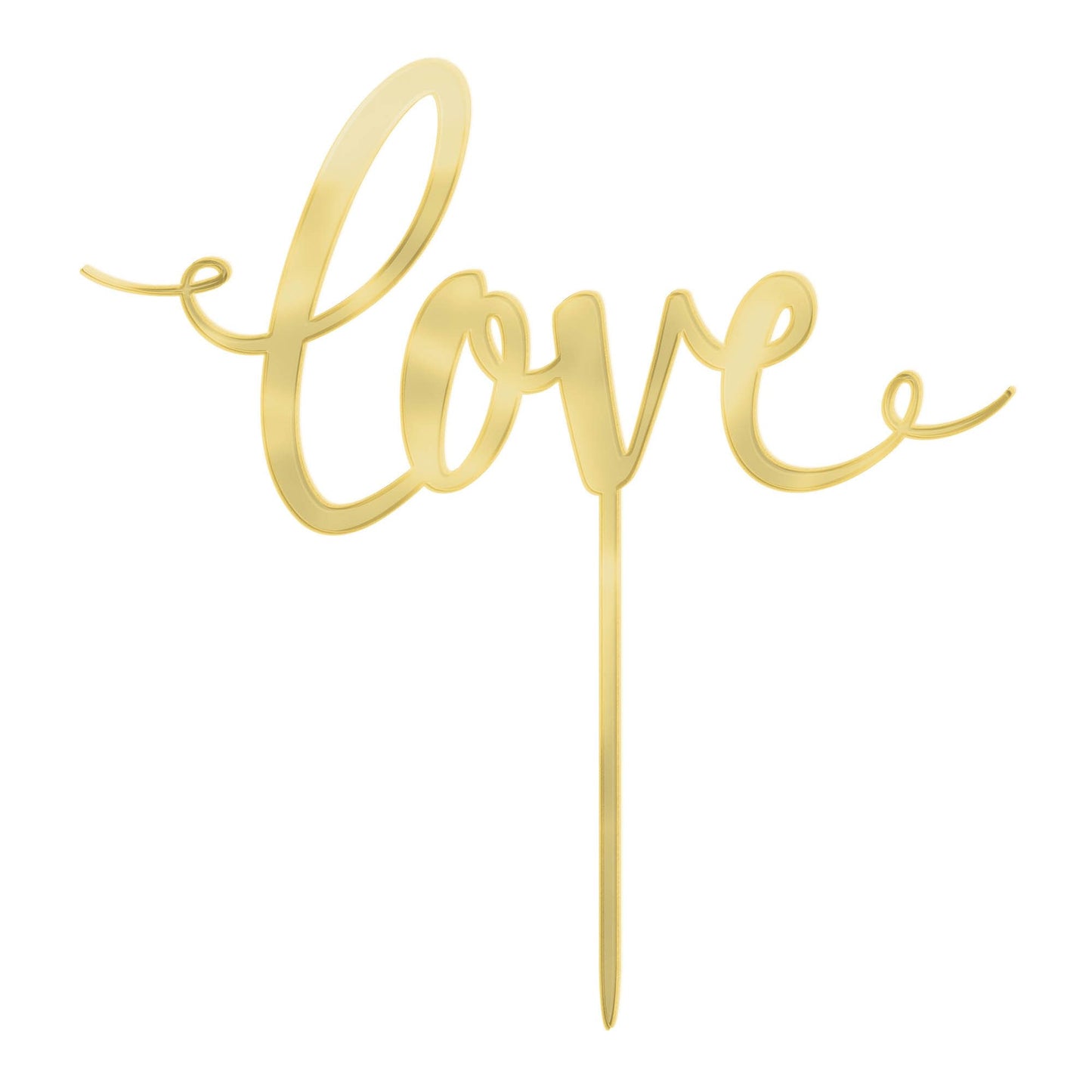 LOVE GOLD CAKE TOPPER