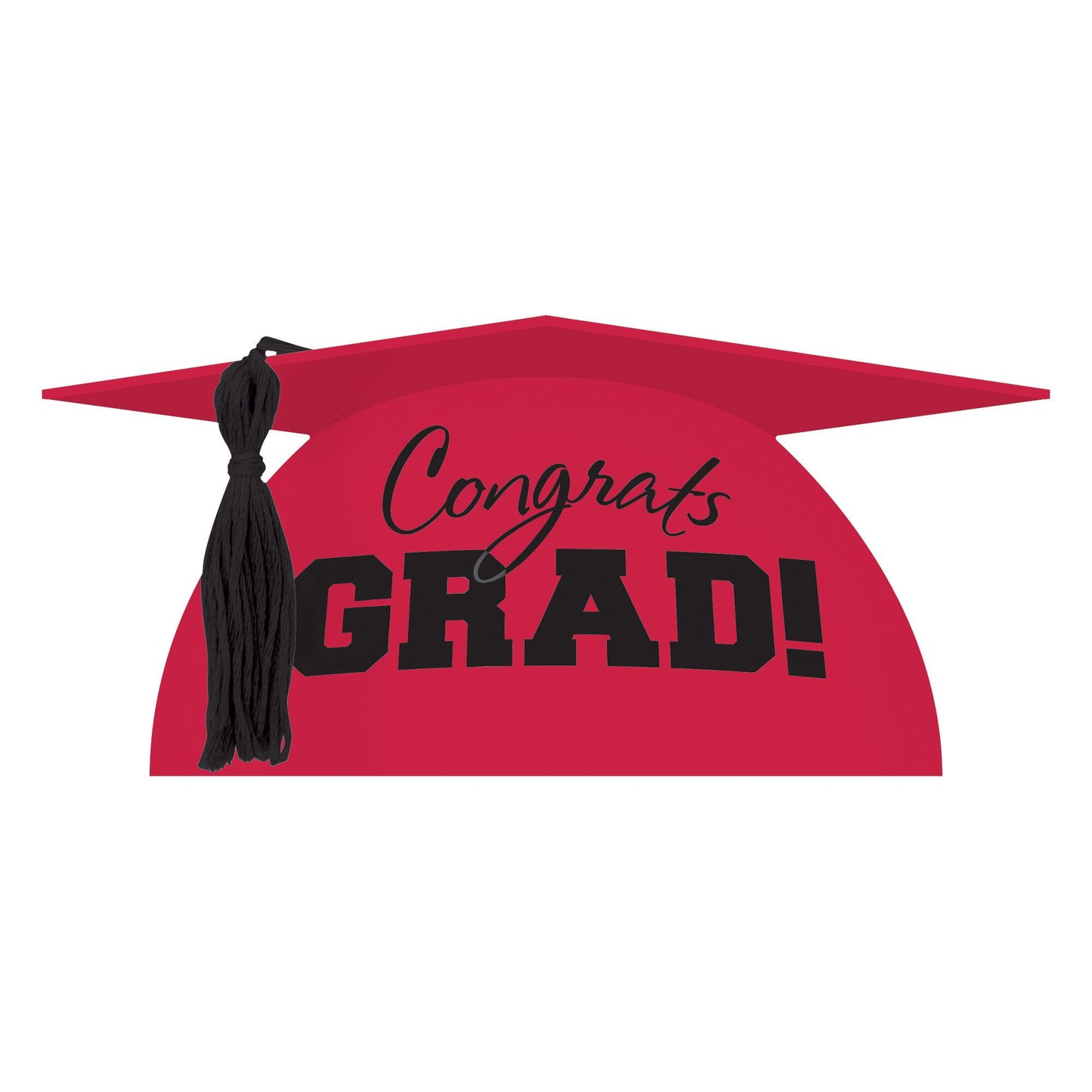 GRAD HAT CAKE TOPPER - RED