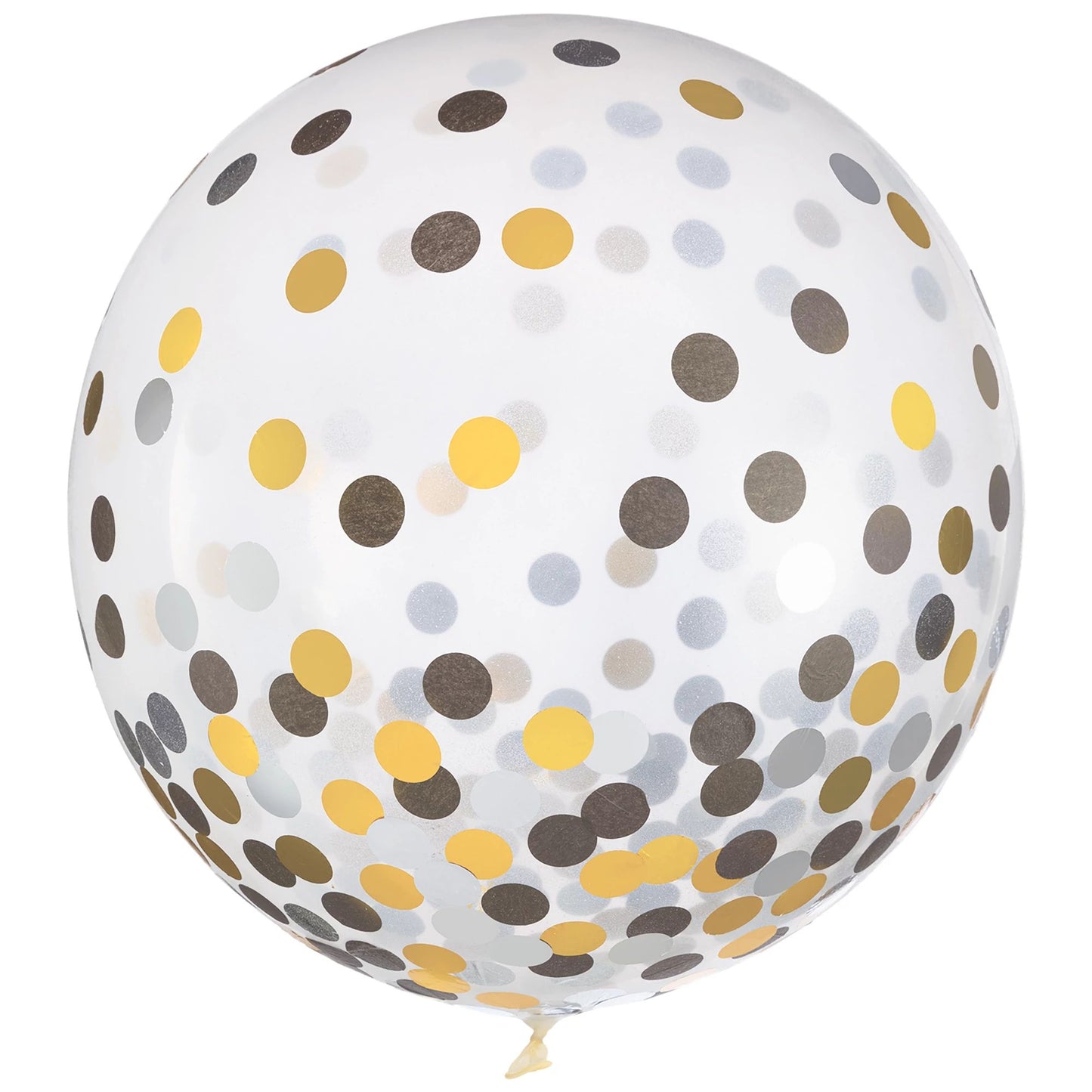 BLK/SLV/GLD CONFETTI 24" LATEX 2PK