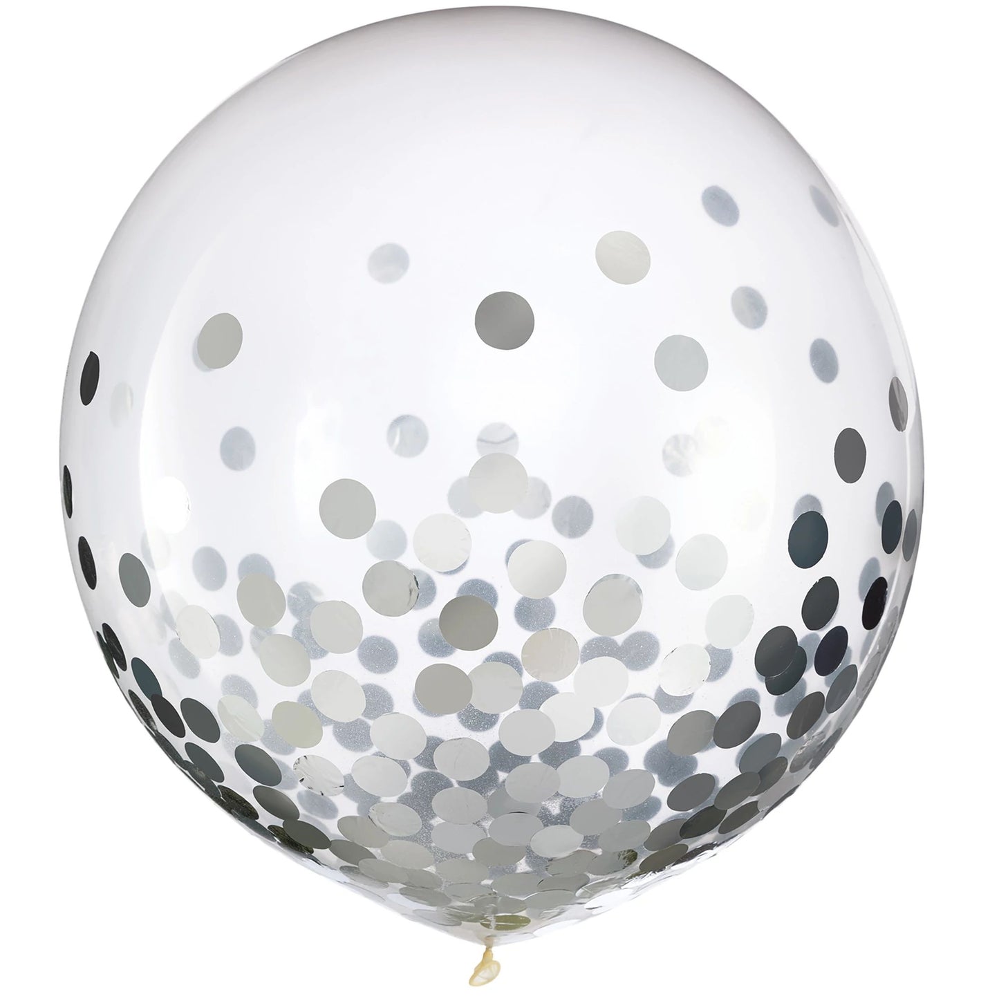SILVER FOIL CONFETTI 24" LATEX