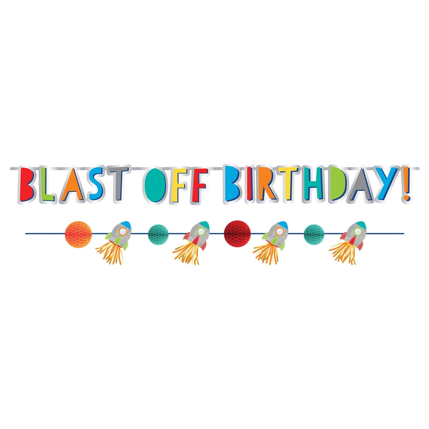 BLAST OFF BDAY BANNER KIT