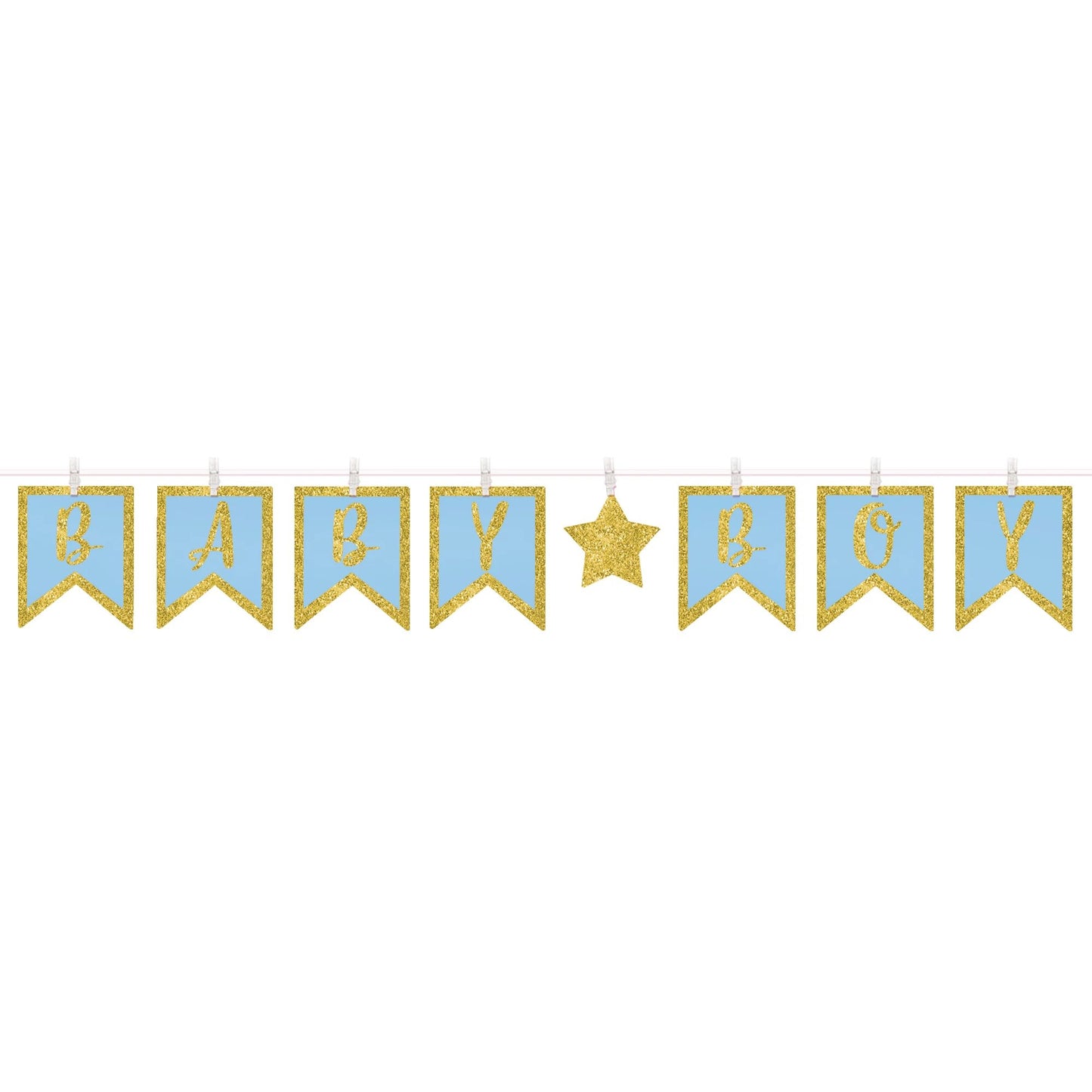 OH BABY GLTR CLOTHES PIN BANNER