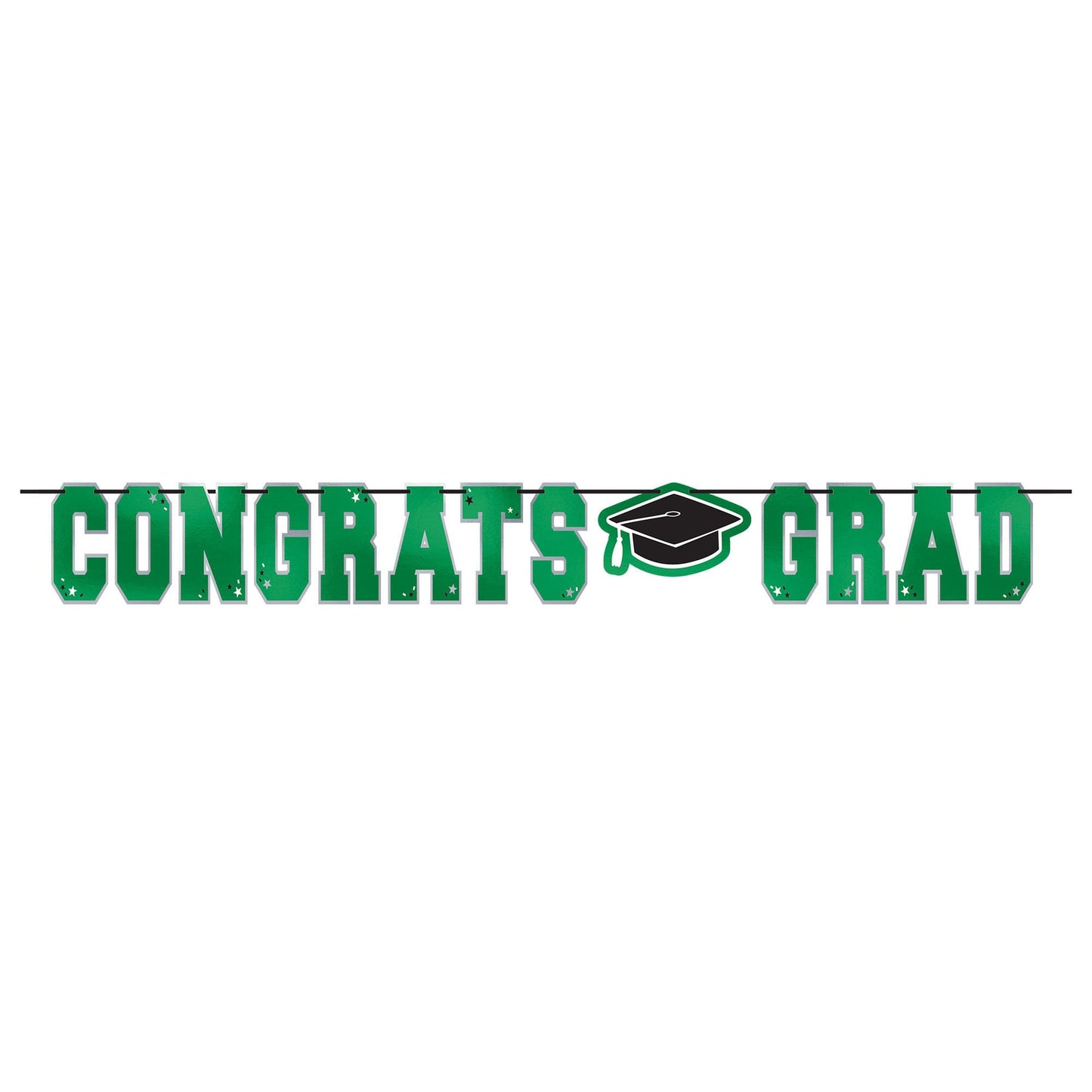GREEN GRAD FOIL BANNER