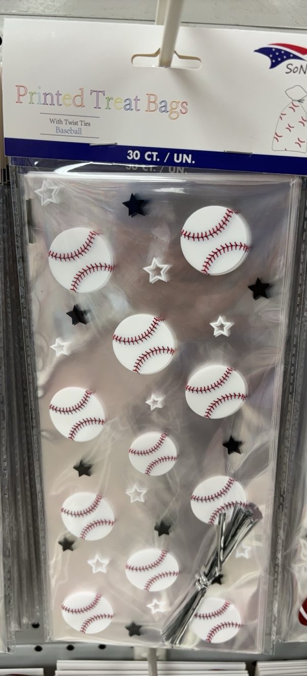 BASEBALL TREAT BAGS 30CT