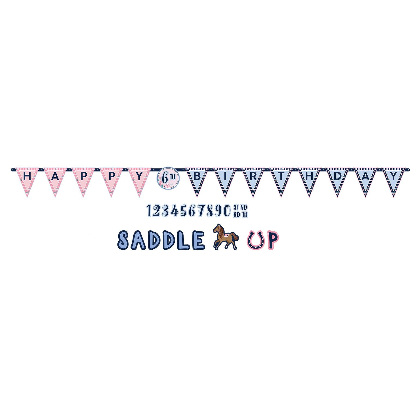 SADDLE UP LETTER BANNER KIT