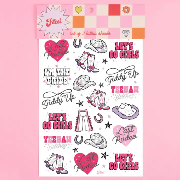 BACH PARTY RODEO TEMP TATTOOS