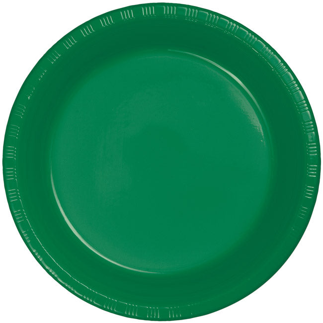 EMERALD GREEN 10" PL PLATES 20CT