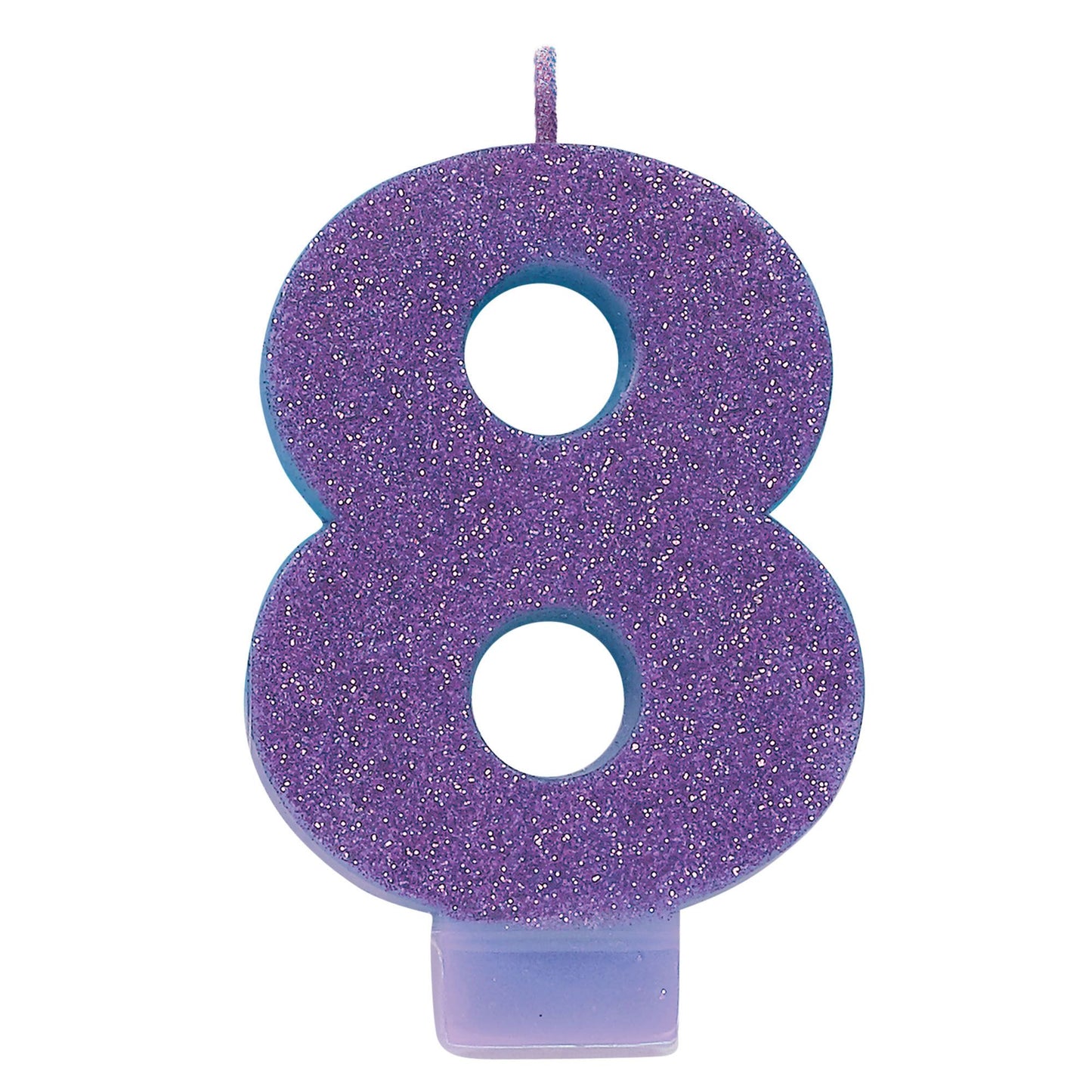 GLITTER CANDLE #8 PURPLE