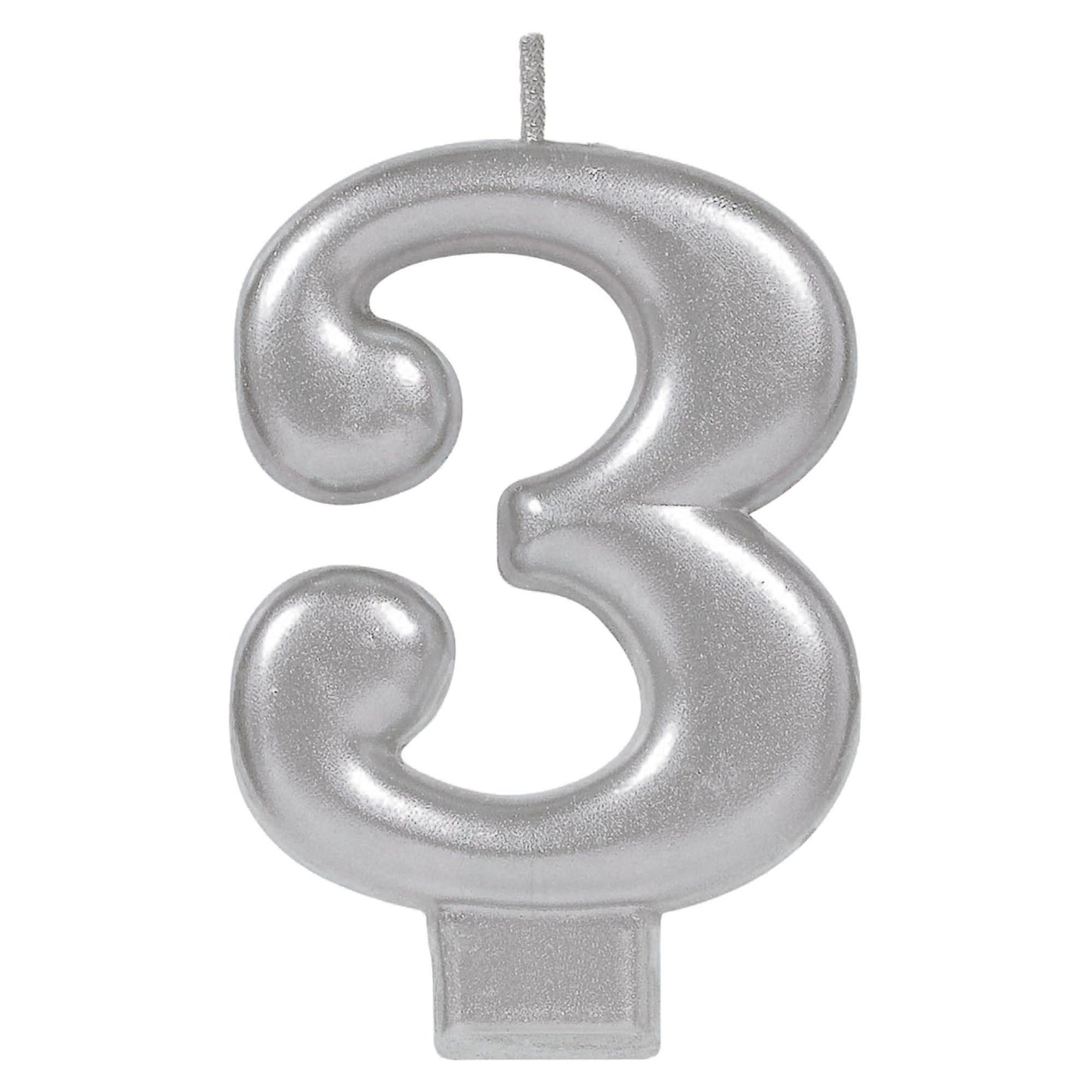 METALLIC SILVER CANDLE #3