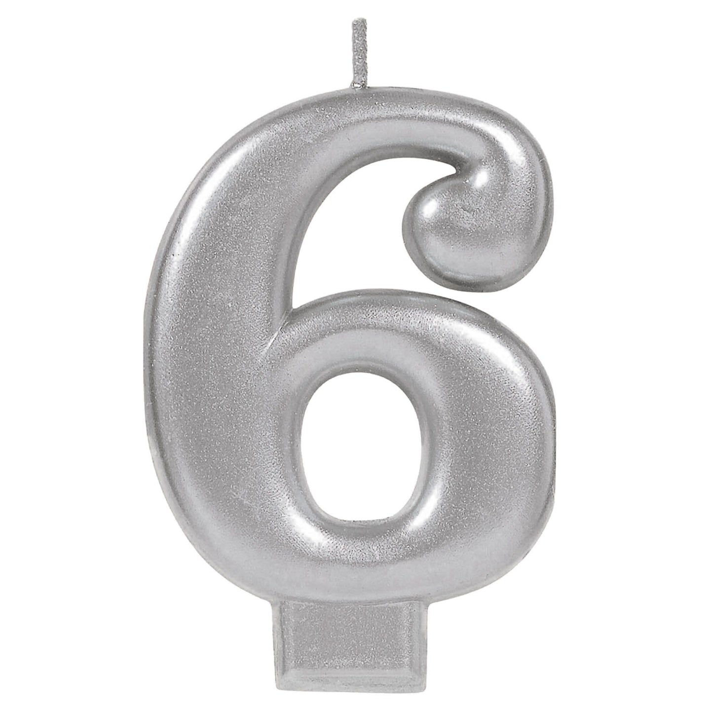 METALLIC SILVER CANDLE #6