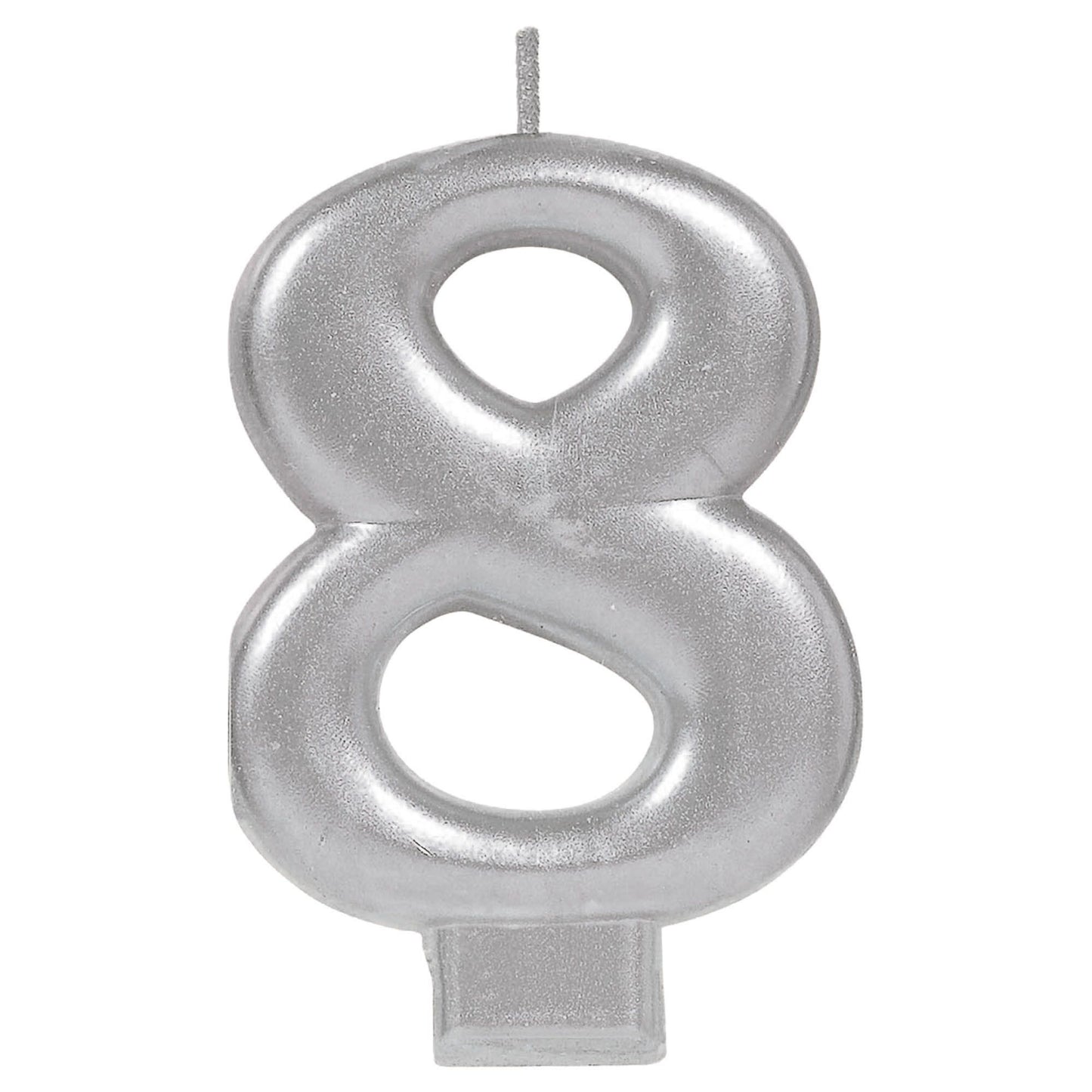 METALLIC SILVER CANDLE #8