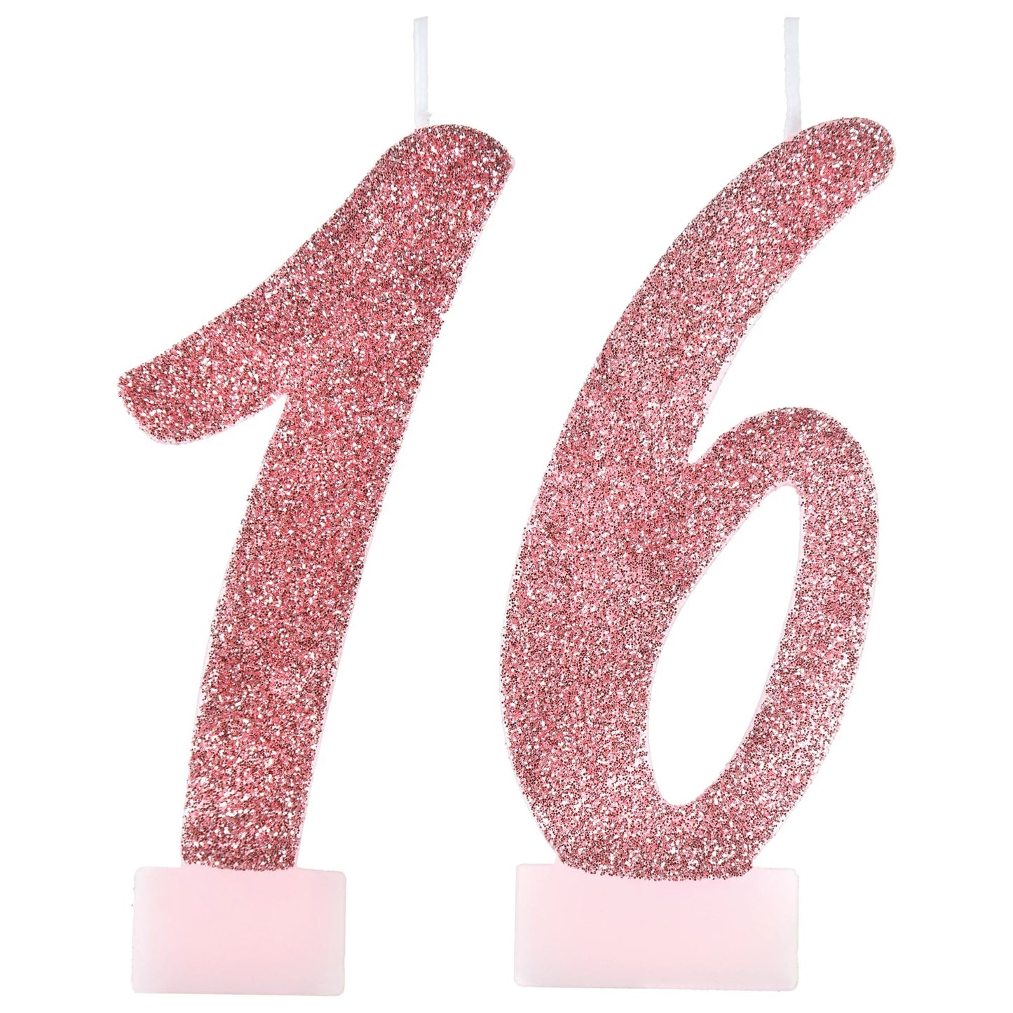 GLITTER SWEET SIXTEEN NUMERAL CANDLE