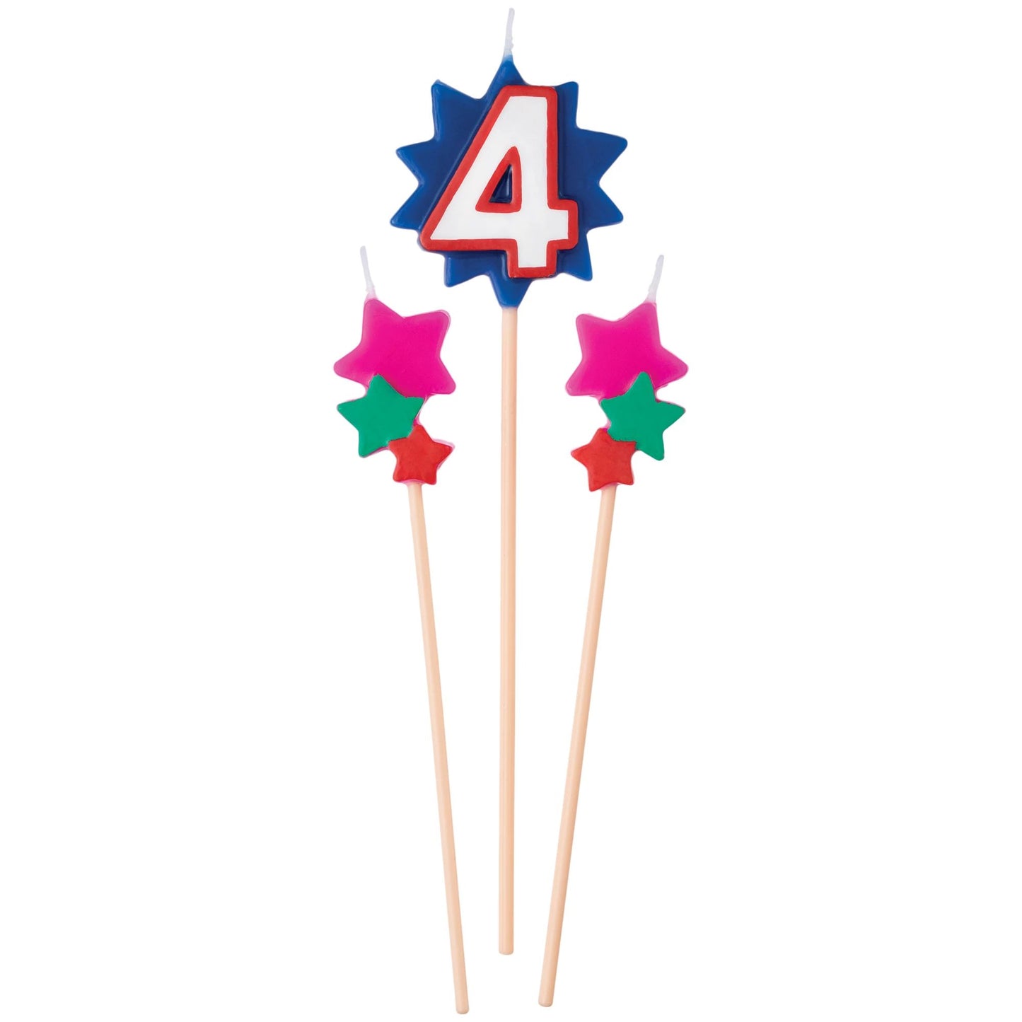BDAY PICK STAR CANDLE #4