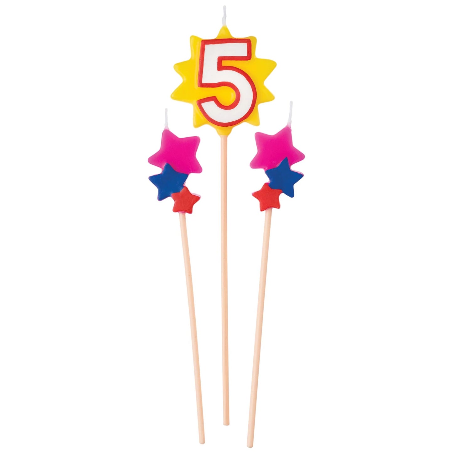 BDAY PICK STAR CANDLE #5
