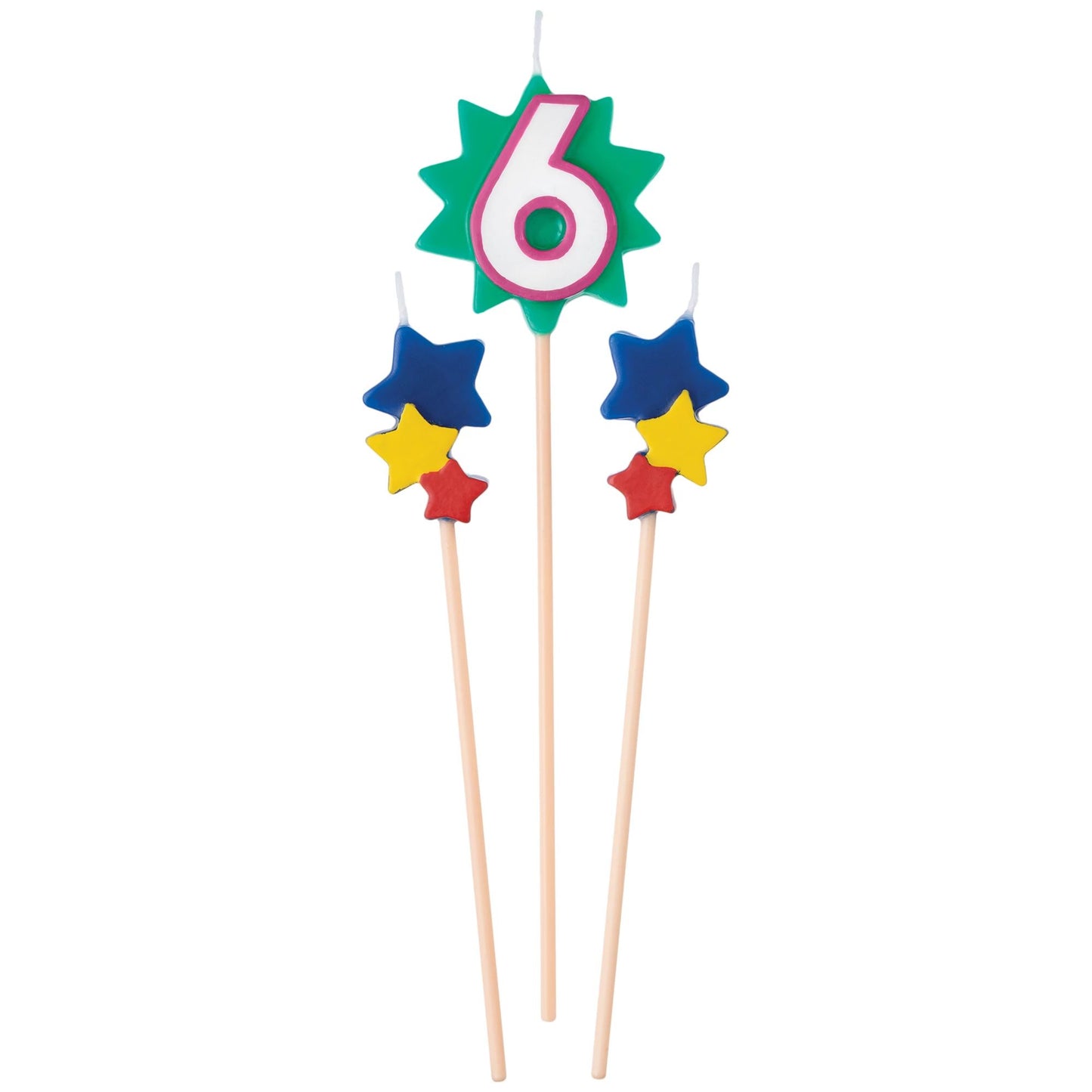 BDAY PICK STAR CANDLE #6