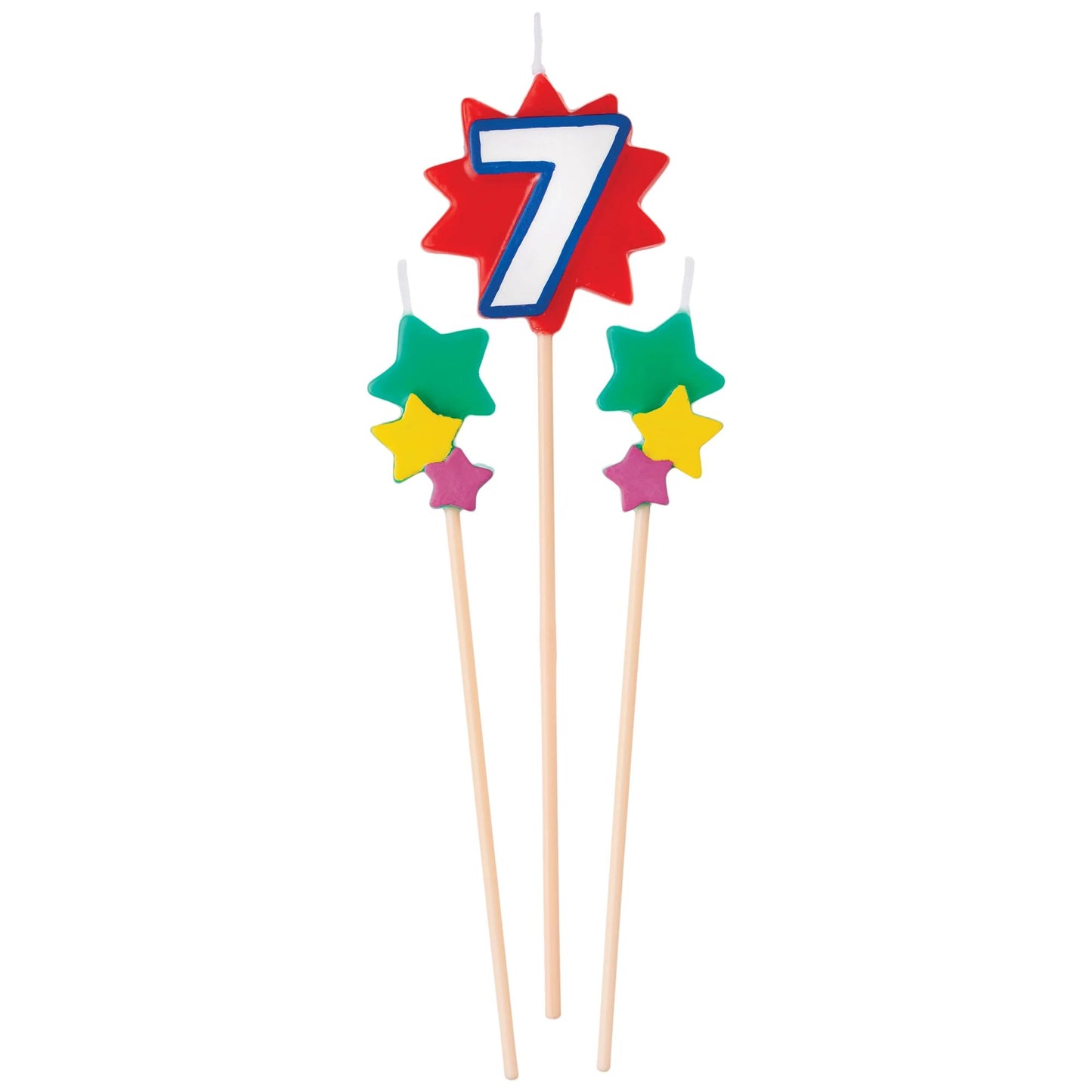 BDAY PICK STAR CANDLE #7