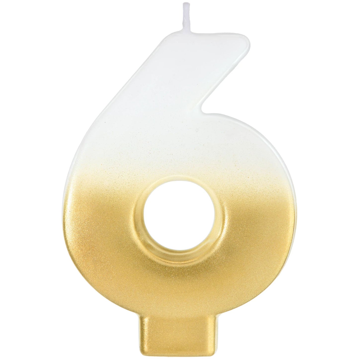 WHITE/GOLD CANDLE # 6