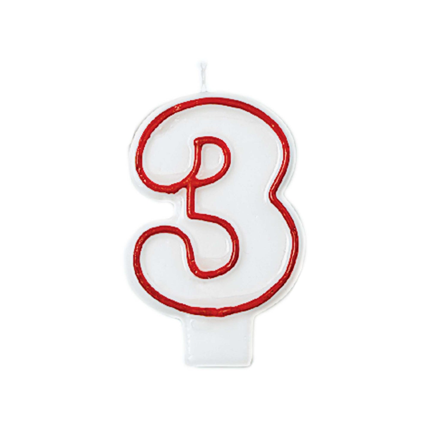 RED/WHITE BIRTHDAY CANDLE #3