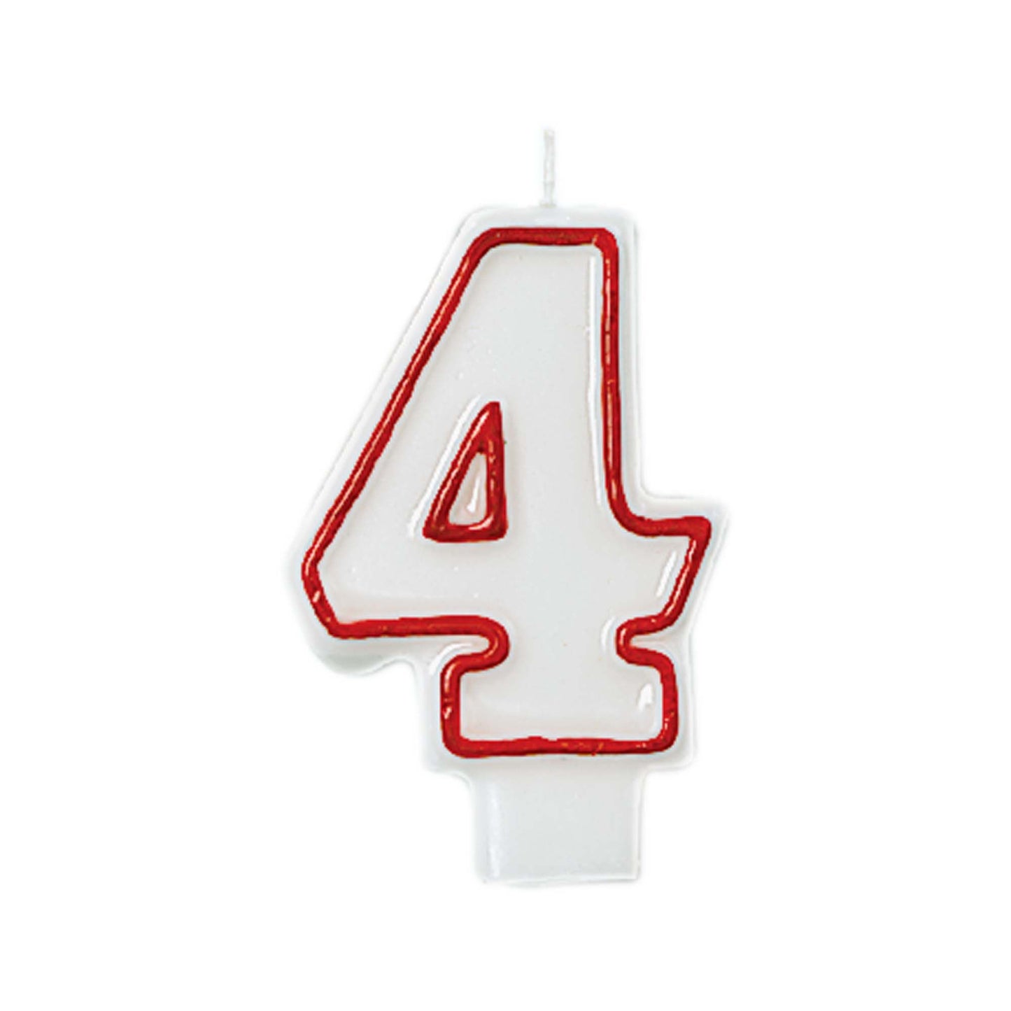 RED/WHITE BIRTHDAY CANDLE #4