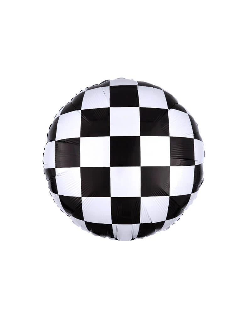 BLK/WHT CHECKERED 18" MYLAR