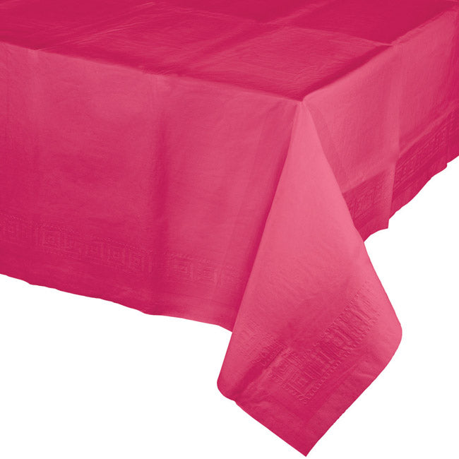 HOT MAGENTA RECT PPR TABLE COVER