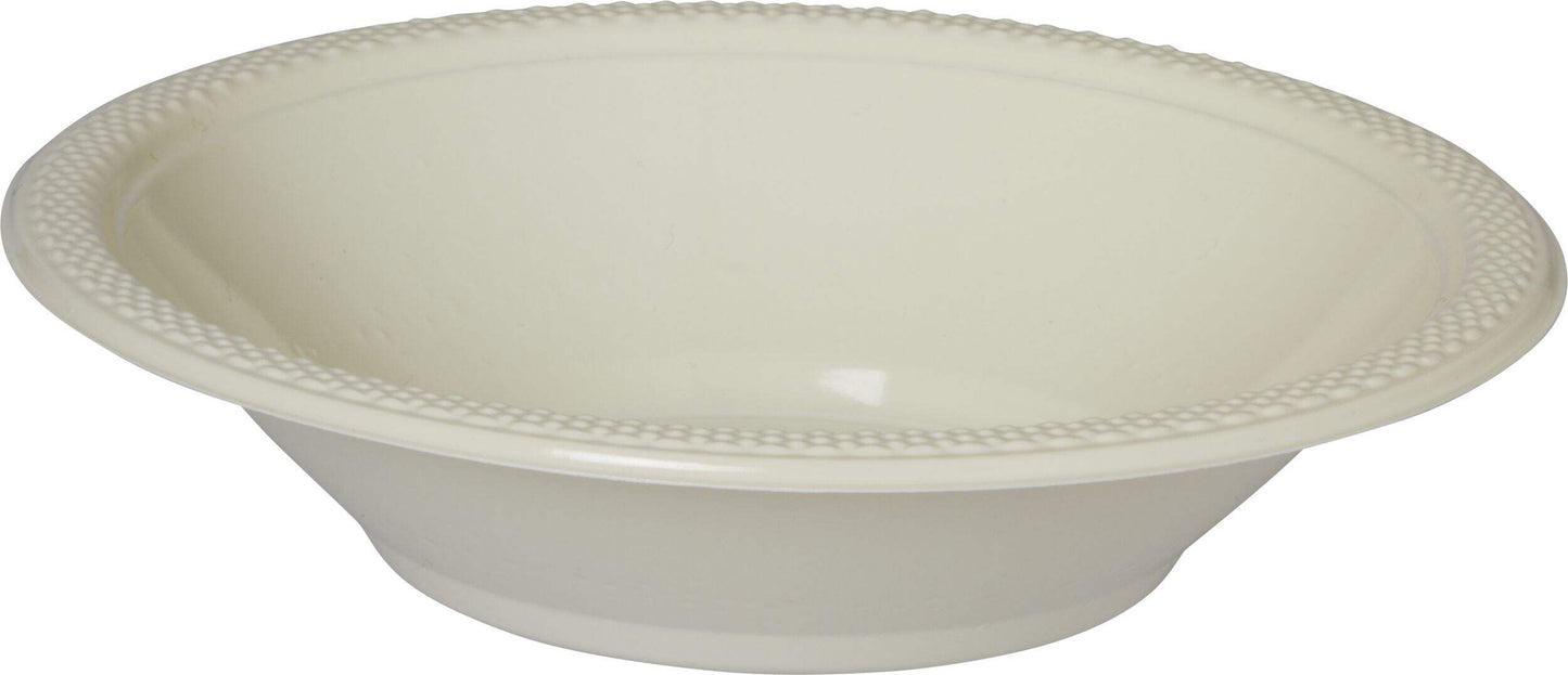 12OZ PLASTIC BOWLS VANILLA CREM