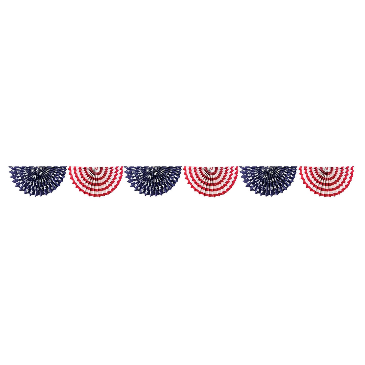 PATRIOTIC PAPER FAN BUNTING