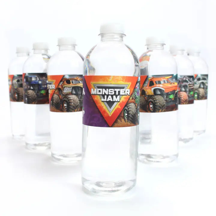 MONSTER JAM WATER BOTTLE LABELS 16CT