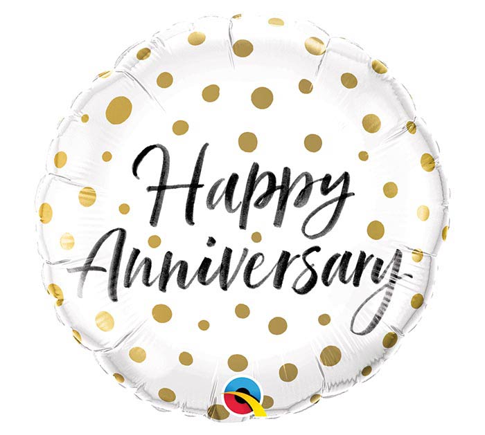 HAPPY ANN GOLD DOT 18" MYLAR