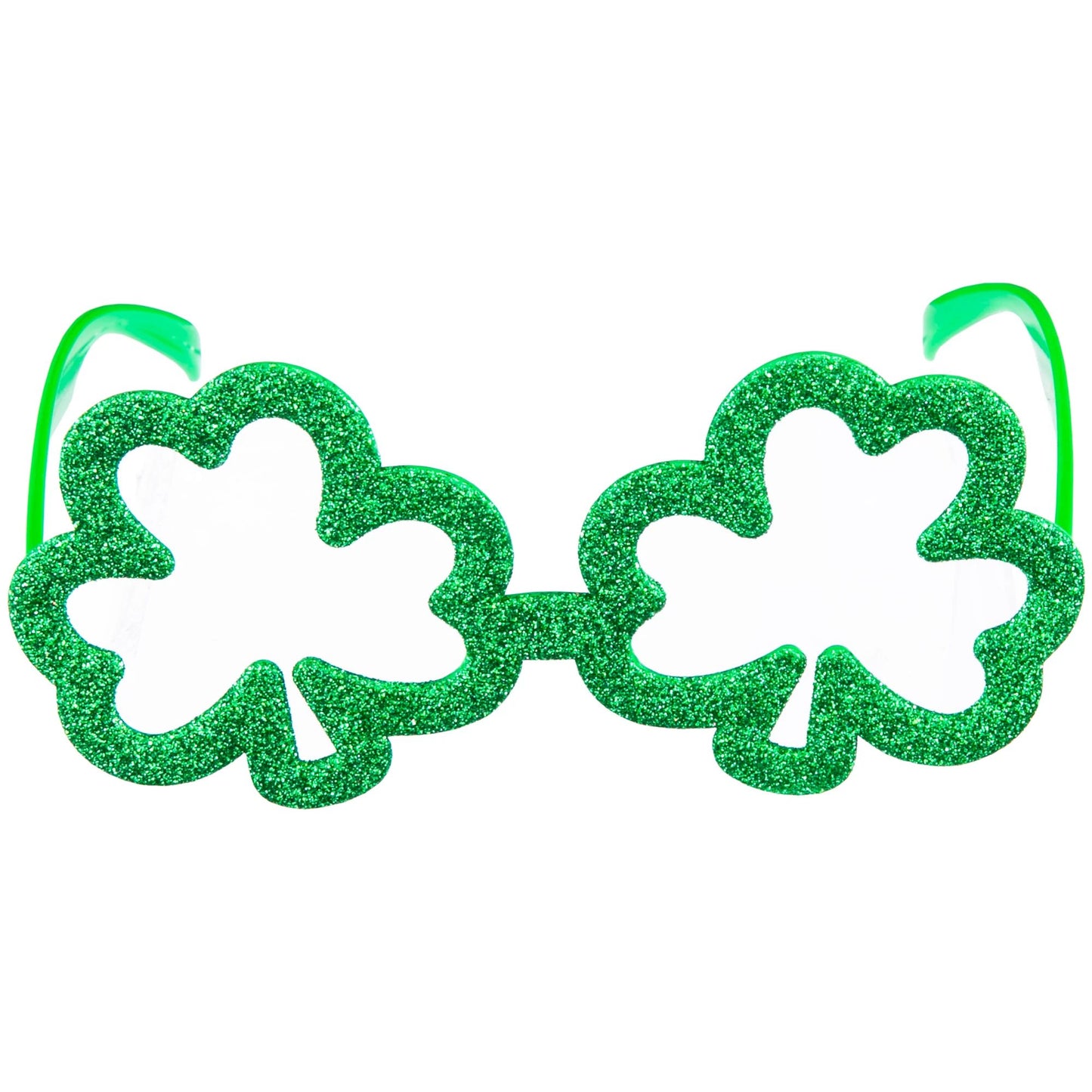 GLITTER SHAMROCK GLASSES