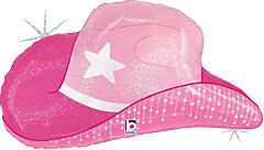 PINK HOLO COWGIRL HAT 26" MYLAR