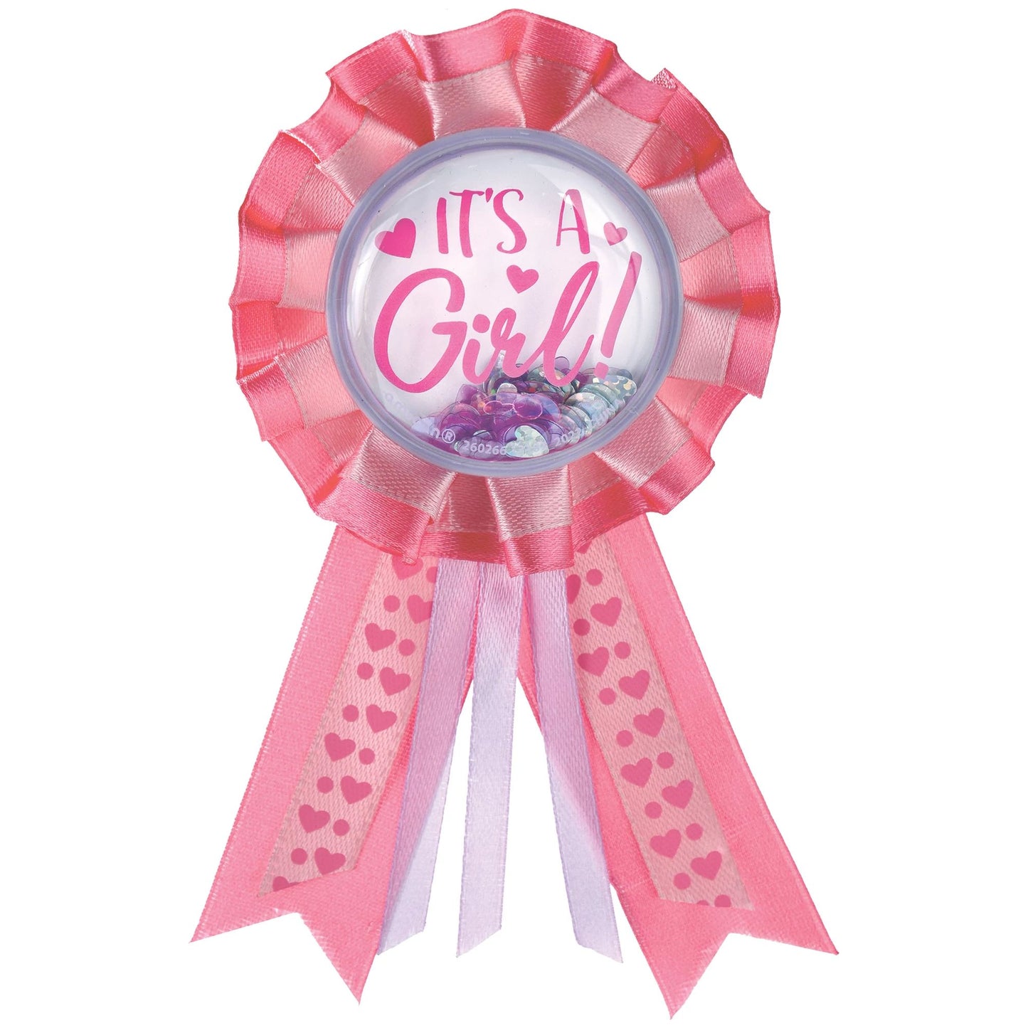 IT'S A GIRL CONFETTI AWARD RIBBON