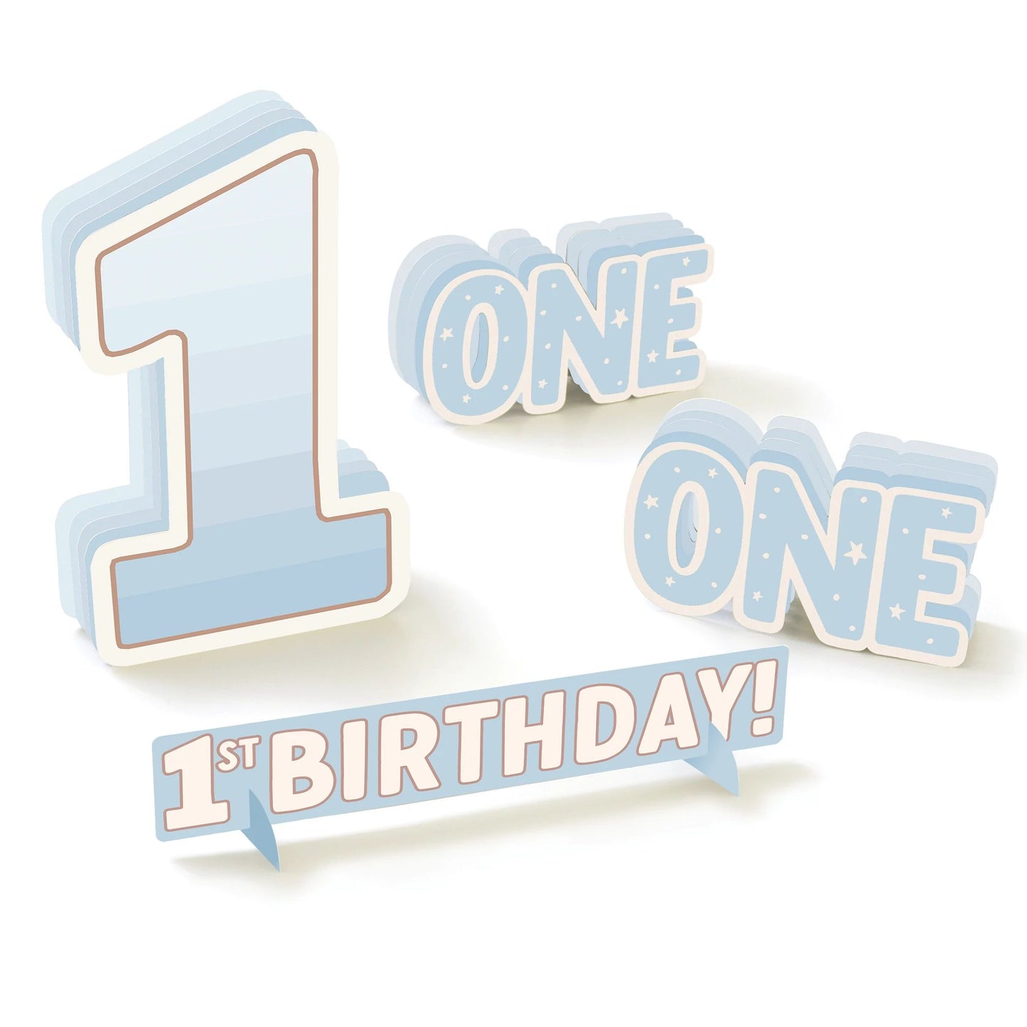 1ST BDAY TABLE DECOR KIT BLUE
