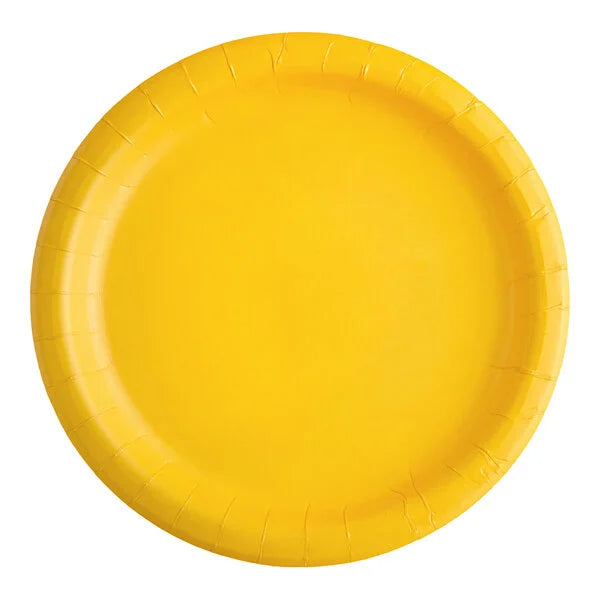 SCHOOL BUS YELLOW 9" PPR PLATES