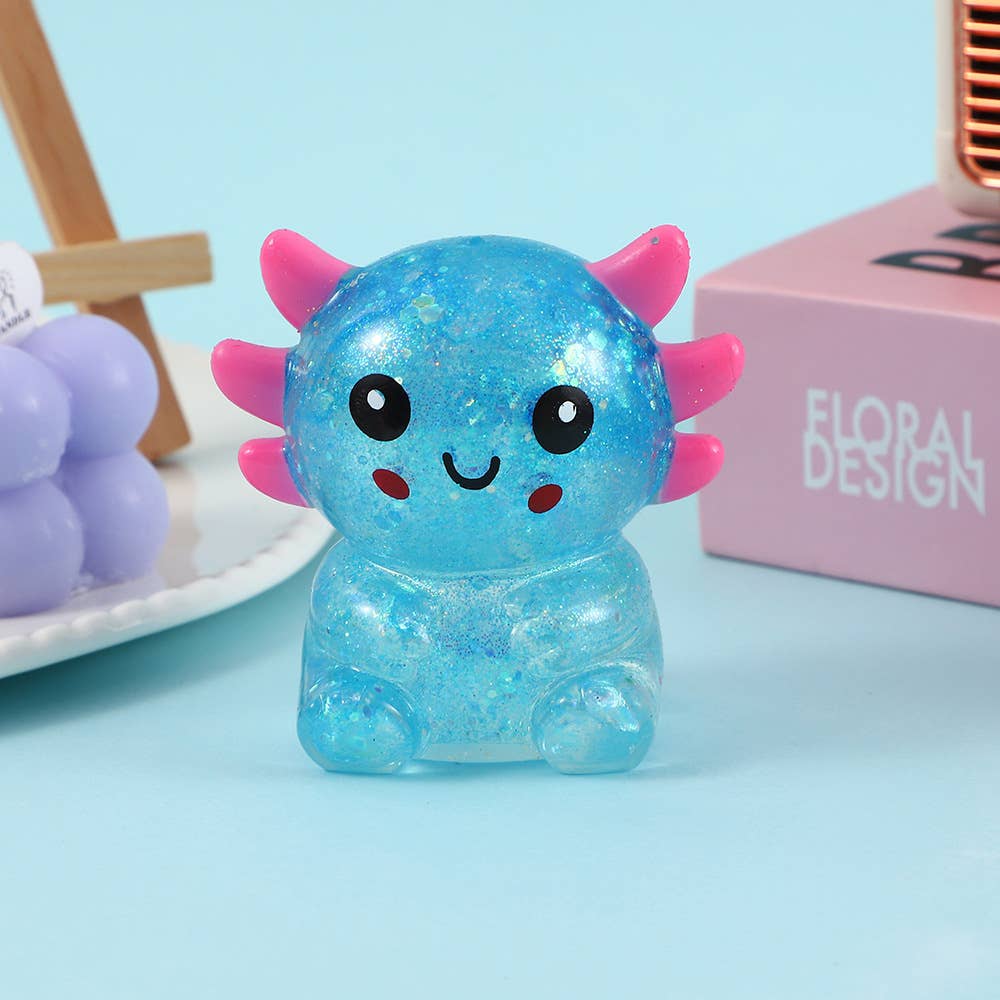 Maltose Glitter Axolotl Squishy
