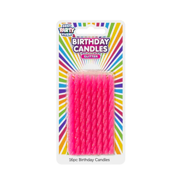 BDAY CANDLES - GLITTER PINK
