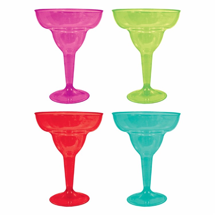MARGARITA GLASS FIESTA COLORS 20CT