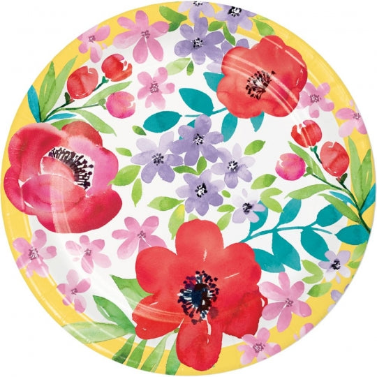 SPRING POPPIES 9" PPR PLATES