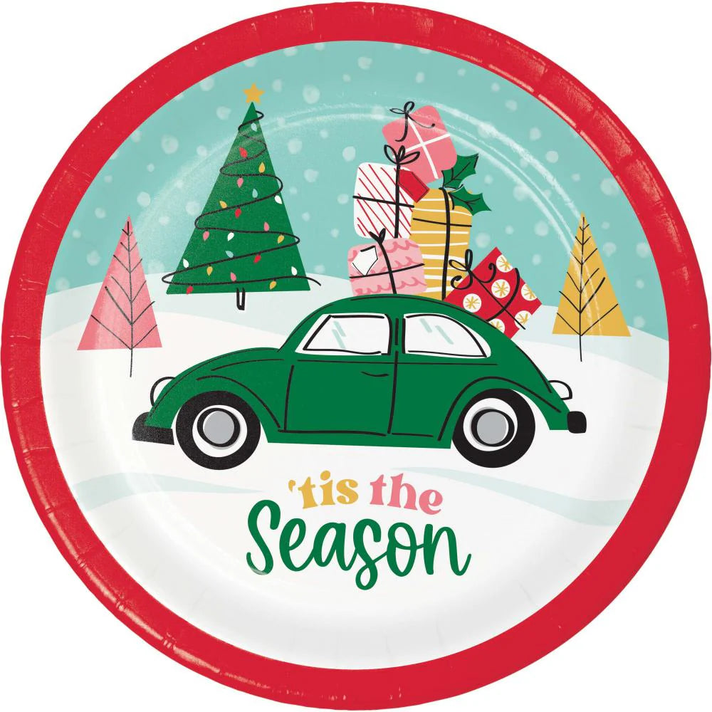 CHRISTMAS CARS 7" PPR PLATES
