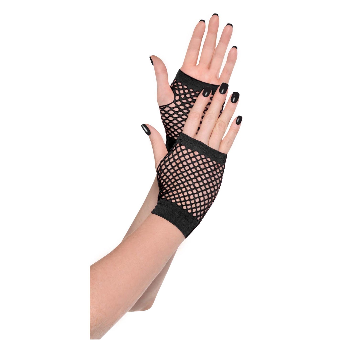 SHORT FISHNET GLOVES BLACK