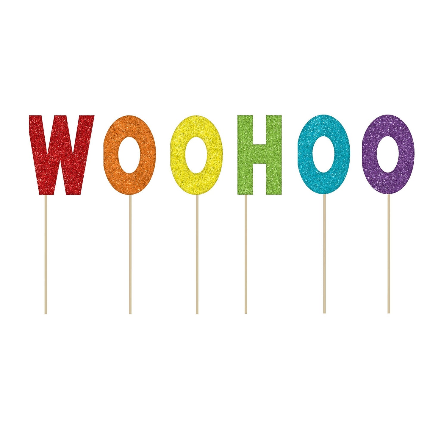 WOO HOO GLITTER CAKE PICK