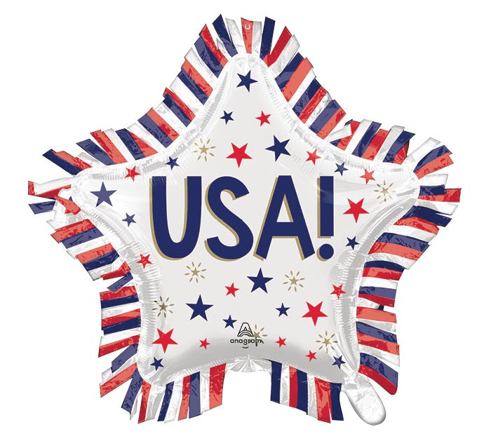 USA STAR FRINGE 28" MYLAR