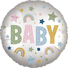 SATIN NATURAL BABY 18" MYLAR