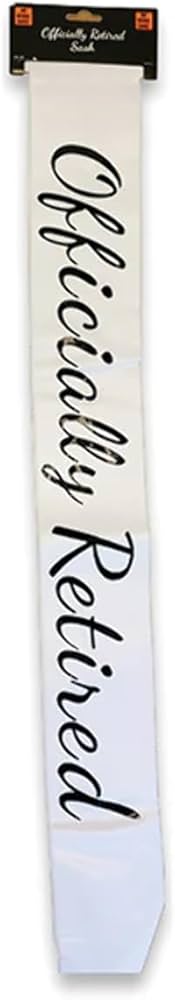 OFFICIALLY RETIRED SASH WHITE