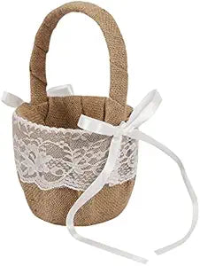 RUSTIC FLOWER GIRL BASKET