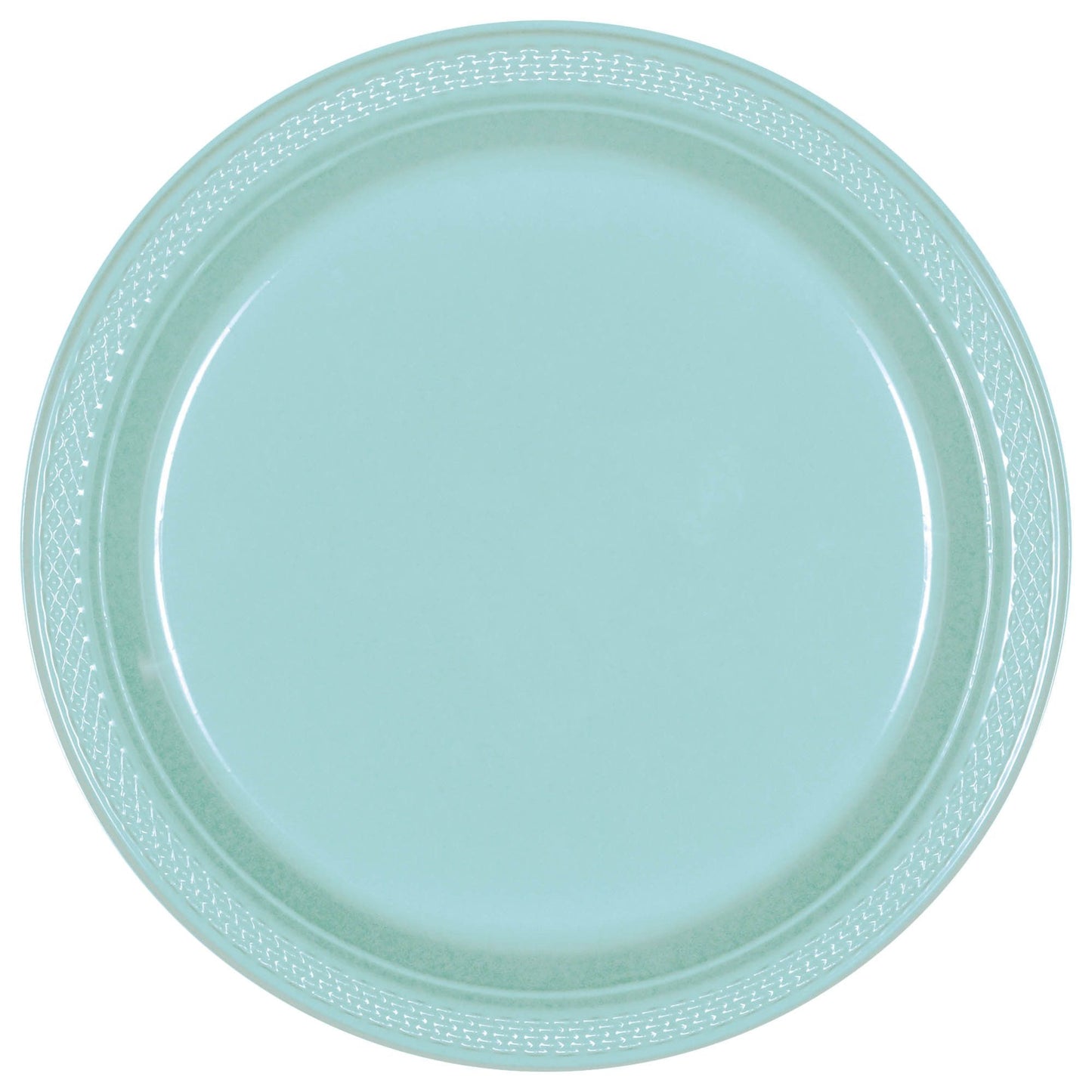 7" PLASTIC PLATES ROBINS EGG BL