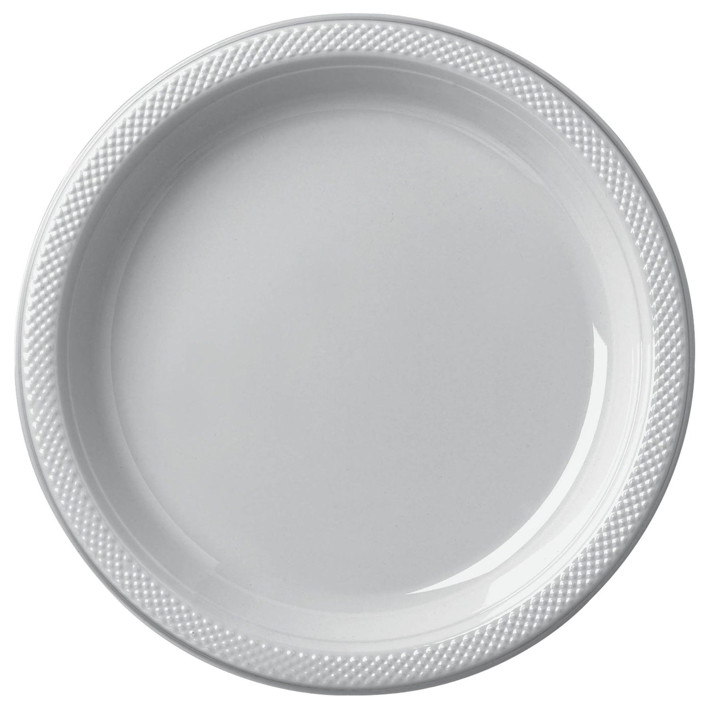 7" PLASTIC PLATES SILVER